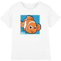 Disney Boy's Finding Nemo & Nemo Bubbles Kids T-Shirt in White | Size: 3-4 Years