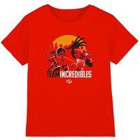 Disney Boy's The Incredibles 2 Team Family Kids T-Shirt in Red | Size: 5-6 Years