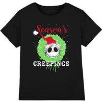 Disney Jack Skellington Seasons Creepings Kids T-Shirt, Black | Size: 3-4 Years