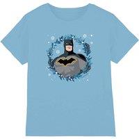 DC Comics Batman Wreath Kids T-Shirt, Light Blue | Size: 5-6 Years