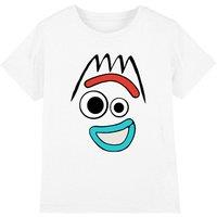 Toy Story Disney Forky Face Kids T-Shirt, White | Size: 7-8 Years