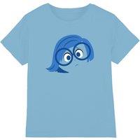Inside Out Disney Sadness Face Kids T-Shirt, Light Blue | Size: 5-6 Years