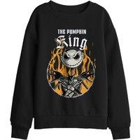Disney Nightmare Before Christmas Jack Skellington Pumpkin King Kids Sweatshirt, Black | Size: 12-13 Years