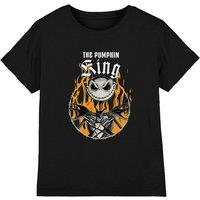 Disney Nightmare Before Christmas Jack Skellington Pumpkin King Kids T-Shirt, Black | Size: 7-8 Years
