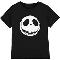 Disney Nightmare Before Christmas Jack Skellington Head Kids T-Shirt, Black | Size: 5-6 Years