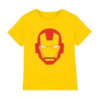 Marvel Iron Man Avengers Face Kids T-Shirt, Yellow | Size: 3-4 Years