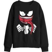 Marvel Venom Face Kids Sweatshirt, Black | Size: 7-8 Years
