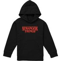 Stranger Things Red Drip Logo Youth Kids Boy/Girls Pull-Over Hoodie, Black | Size: 9-11 Years