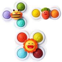 Dyzi Suction Cup Fidget Spinner Sensory Bath Toy Kids Pack of 3