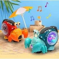Dragodirect Interactive Musical Crab Toy Light-Up Crawling Hermit Crab Toddler Automatic in Orange