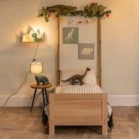 ValueLights Kids Green & Grey Dinosaur Design Plug in Wall Light with Shelf