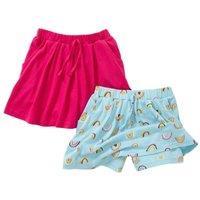 Just Essentials Girl's 2 Pack Jersey Skorts in Pink | Size: 6-7 Years