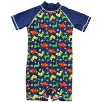H2O Boy's Dinosaur UPF40 Sunsafe Swim Rash Suit in Navy | Size: 18-24 m