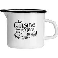 Orsina Durable Enamel Build Jug, Lightweight Design Small Milk Jug For Kids Bedroom, Charming Design Kitchen Jug in White