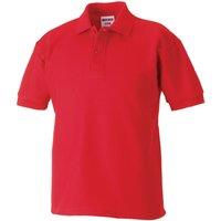 Jerzees Schoolwear Jerzees Schoolgear 65 35 Pique Polo Shirt in Light Red | Size: 5-6 Years