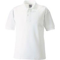 Jerzees Schoolwear Jerzees Schoolgear 65 35 Pique Polo Shirt in White | Size: 11-12 Years