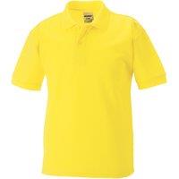 Jerzees Schoolwear Jerzees Schoolgear 65 35 Pique Polo Shirt in Yellow | Size: 9-10 Years