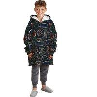 OHS Boy's Game Remote Hoodie Blanket Soft Fleece Oversized Kids Throw