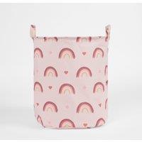 OHS Kids Laundry Basket Clothes Shoe Storage Toy Organiser Pop Up in Light Pink