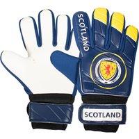 Scottish FA Boy's Scotland Kids Goalkeeper Goalie Gloves in Blue | Size: 10-14 Years