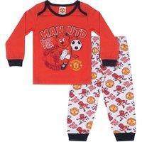 Manchester United FC Baby Pyjama Set in Light Red | Size: 0-3 m