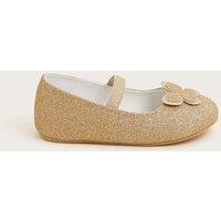 Monsoon Girl's Baby Butterfly Walker Shoes Gold | Size: 12-24 m