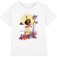 Moana Girl's Heart Sunset T-Shirt White | Size: 12-13 Years