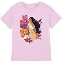 Disney Pocahontas Flowers Kids T-Shirt Pink | Size: 7-8 Years
