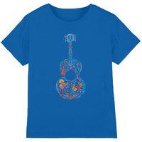 Disney Coco Colorful Guitar With Ernesto, Miguel & Hector kids t-shirt in Royal | Size: 3-4 Years