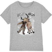 Frozen Sven & Kristoff Snow Bros Kids T-Shirt Light Grey | Size: 7-8 Years
