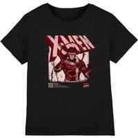 X-Men Cyclops Info Kids T-Shirt Black | Size: 7-8 Years