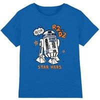 Star Wars R2D2 Marker Kids T-Shirt Royal | Size: 7-8 Years