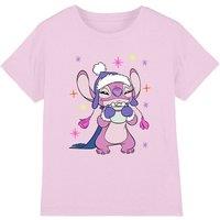 Lilo & Stitch Angel Hot Coco T-Shirt in Light Pink | Size: 3-4 Years