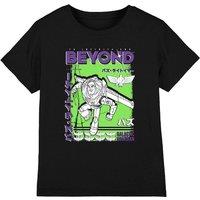 Disney Boy's Toy Story Buzz Galactic Guardian Kids T-Shirt, Black | Size: 7-8 Years