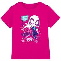 Marvel Girl's Spidey & His Amazing Friends Ghost Spider Go Webs T-Shirt, Fuchsia | Size: 9-10 Years
