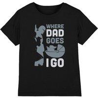 Star Wars Boy's Where Dad Goes I Go Boys T-Shirt, Black | Size: 5-6 Years