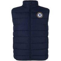 Chelsea FC Boy's Kids Padded Gilet Body Warmer in Navy | Size: 8-9 Years