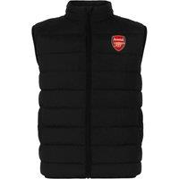 Arsenal FC Boy's Kids Padded Gilet Body Warmer in Black | Size: 10-11 Years