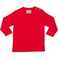 Larkwood Plain Long Sleeve T-Shirt in Red | Size: 3-4 Years
