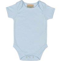 Larkwood Boy's Short Sleeved Body Suit With Envelope Neck Opening in Pale Blue | Size: 6-12 m