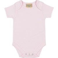Larkwood Boy's Short Sleeved Body Suit With Envelope Neck Opening in Pale Pink | Size: 6-12 m