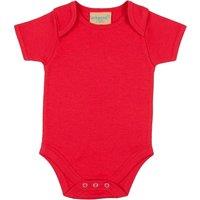 Larkwood Boy's Short Sleeved Body Suit With Envelope Neck Opening in Red | Size: 6-12 m