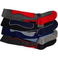 Britwear Boy's Set of 4 Kids Thermal Ski Knee High Sock with Wool Blend | Size: 12-3