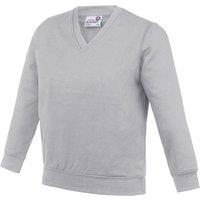 AWDis Academy V Neck School Jumper Sweatshirt in Grey | Size: 3-4 Years