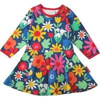 Toby Tiger Girl's Bold Floral Print Skater Dress | Size: 12-18 m