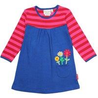 Toby Tiger Girl's Floral Applique Long-Sleeved Dress | Size: 6-12 m