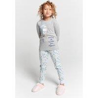 Brand Threads Girl's Harry Potter Pyjama Set in Grey | Size: 7-8 Years