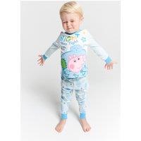 Brand Threads Boy's George Pig Pyjamas in Blue | Size: 3-4 Years