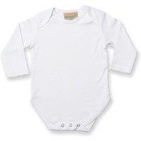 Larkwood Girl's Long Sleeve Bodysuit in White | Size: 12-18 m