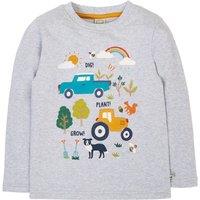 Frugi Boy's Adventure Circular Top in Grey | Size: 3-6 m